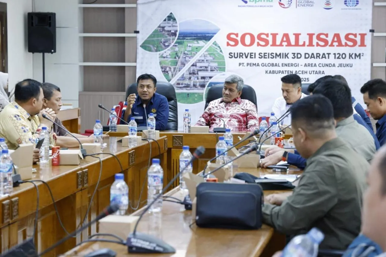 Guna Temukan Migas Baru, BPMA dan PT PGE Sosialisasikan Seismik 3D di Aceh Utara