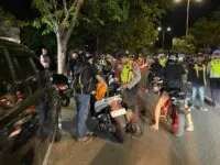 Polisi Amankan 30 Unit motor Balap Liar dan 10 Botol Miras di Banda Aceh