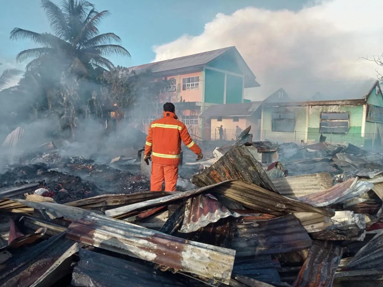 Pasar Lamno Kebakaran, Hanguskan 23 Kedai dan Kerugian Capai Rp1,2 Miliar
