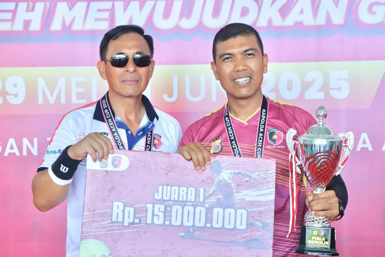 BTC Polda Aceh Kembali Jadi Juara Turnamen Tenis Kapolda Aceh Cup untuk Ketiga Kalinya