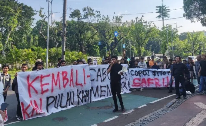 Mahasiswa Aceh di Jakarta Gelar Aksi Tolak Keputusan Mendagri