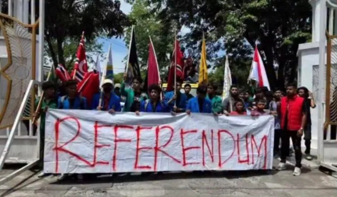 Tolak Putusan Kemendagri, Ribuan Masa Padati Kantor Gubernur Aceh