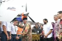 Mualem Resmikan Pengoperasian Pesawat dan Bandara PT PGE di Aceh Utara