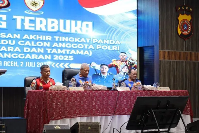 Wakapolda Aceh Pimpin Sidang Kelulusan Calon Akpol, Bintara, dan Tamtama Tahun 2025