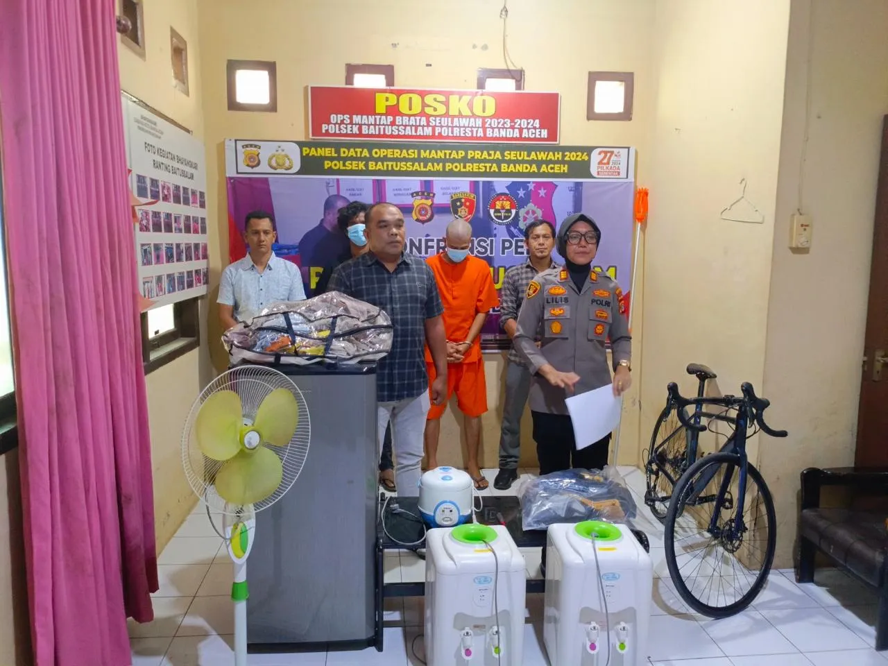 Kurang dari 24 Jam, Maling di Baitussalam Diciduk Polisi