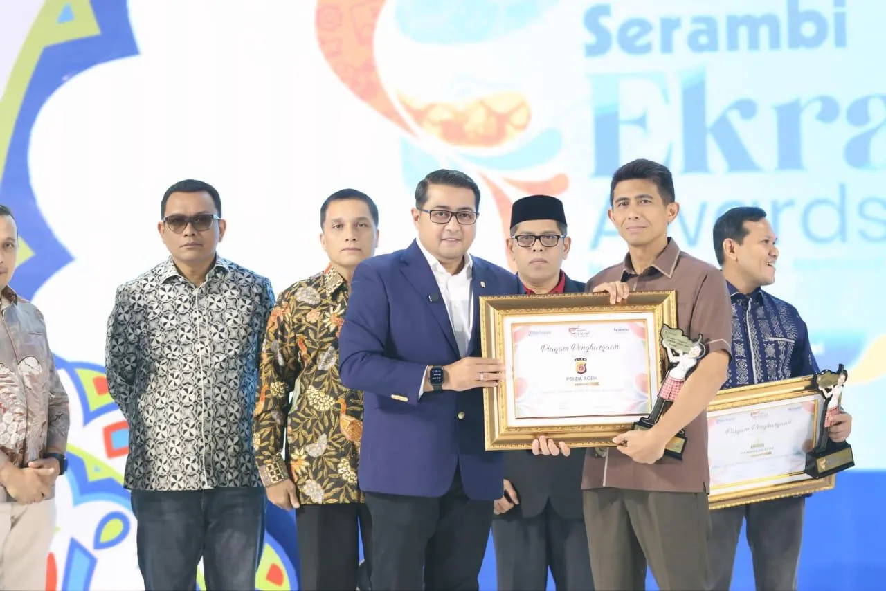Kapolda Aceh Terima Penghargaan pada Malam Penganugerahan Serambi Ekraf 2025