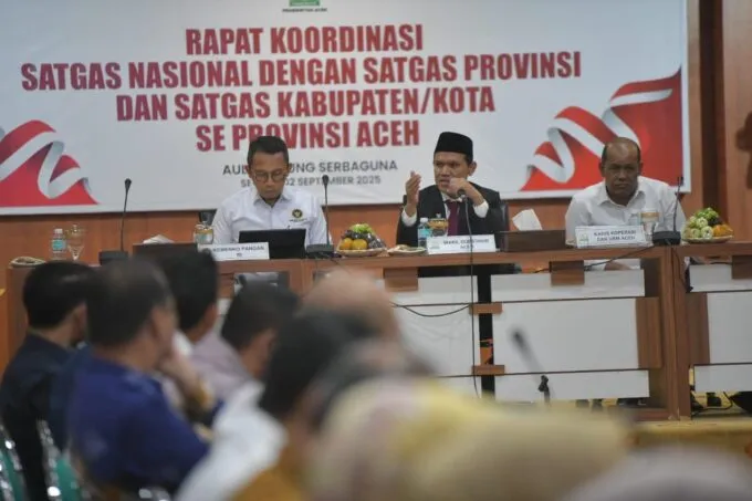Wagub Aceh Buka Rapat Konsolidasi Satgas Kopdes Merah Putih