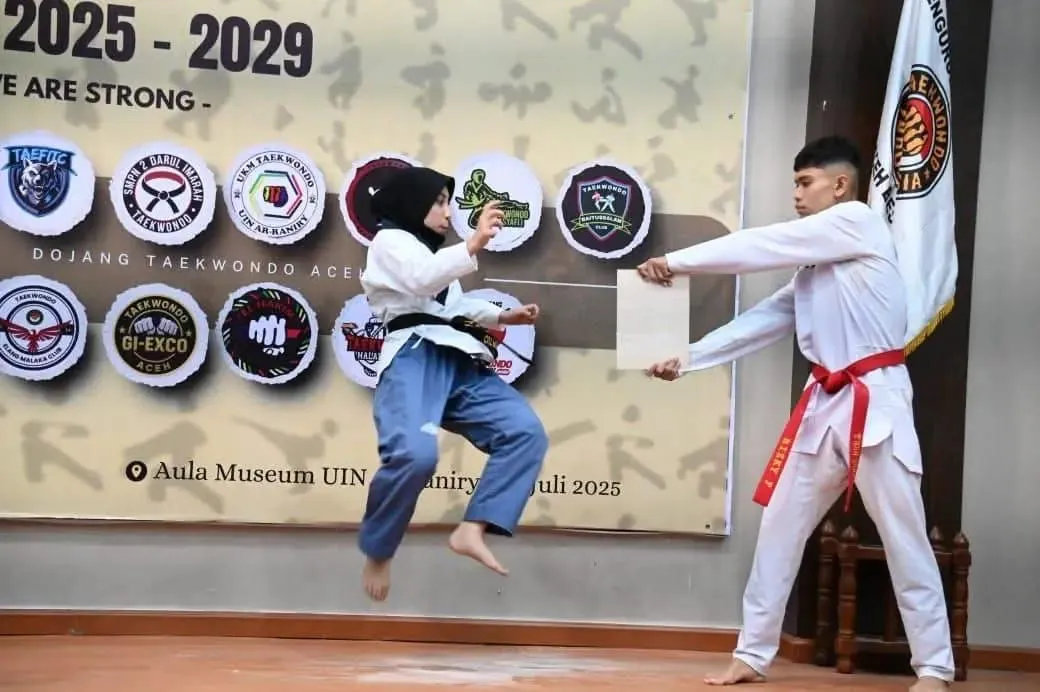 449 Taekwondoin Aceh Besar Ikuti Ujian Kenaikan Tingkat