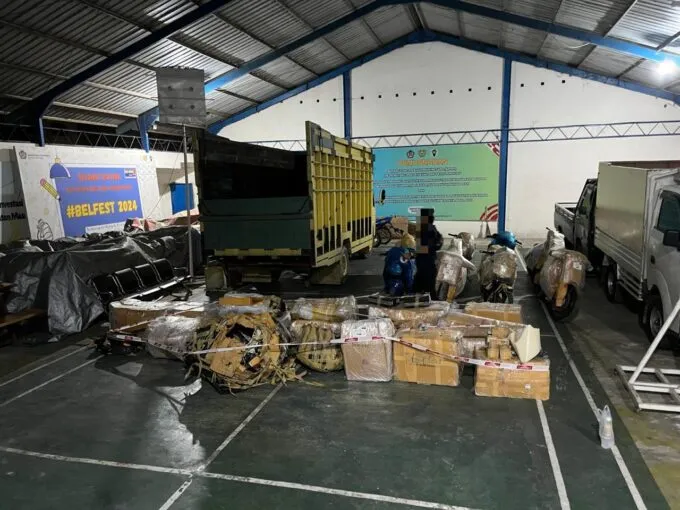 Bea Cukai Langsa Gagalkan Penyelundupan Sepeda Motor dan Sparepart Asal Thailand