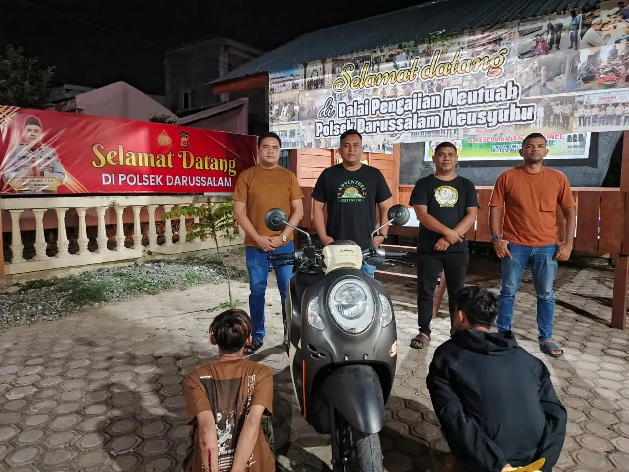 Hendak Preteli Kabel Motor Curian, Dua Pemuda Ditangkap di Peuniti