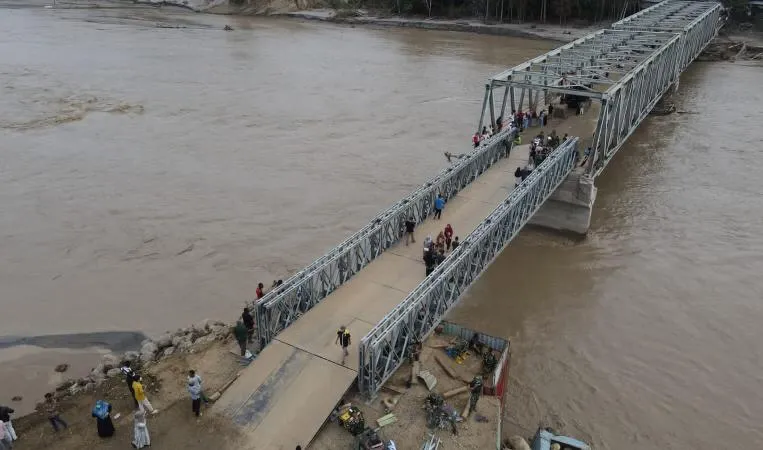 Jembatan Bailey Teupin Mane Rampung, Akses Bireuen-Bener Meriah Kembali Pulih