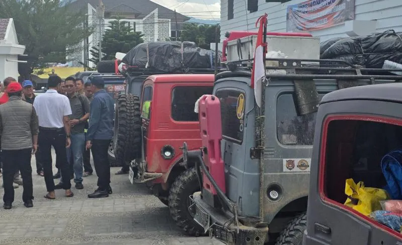 10 Mobil Offroad Diturunkan ke Daerah Terisolasi di Gayo Lues Guna Bawa Sembako