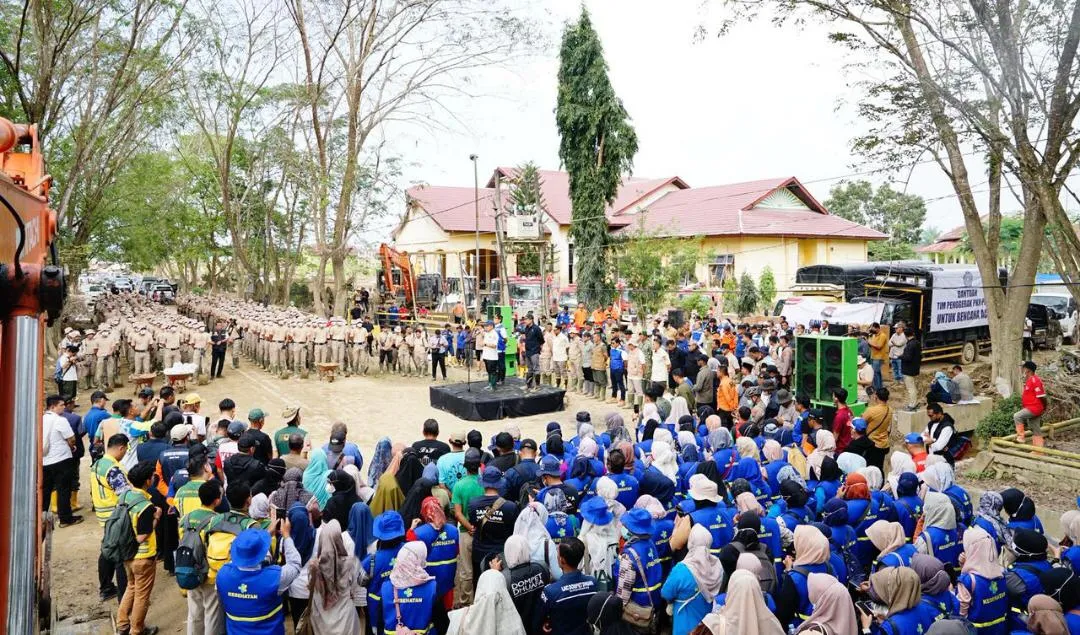 Didampingi Wagub, Mendagri Pimpin Apel Satgas Percepatan Pemulihan Pascabencana di Aceh Tamiang