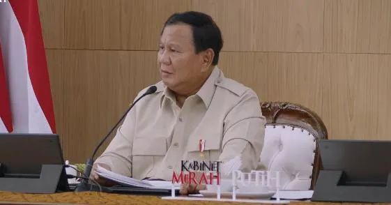 Prabowo Beri Taklimat Awal Tahun kepada Kabinet Merah Putih di Hambalang