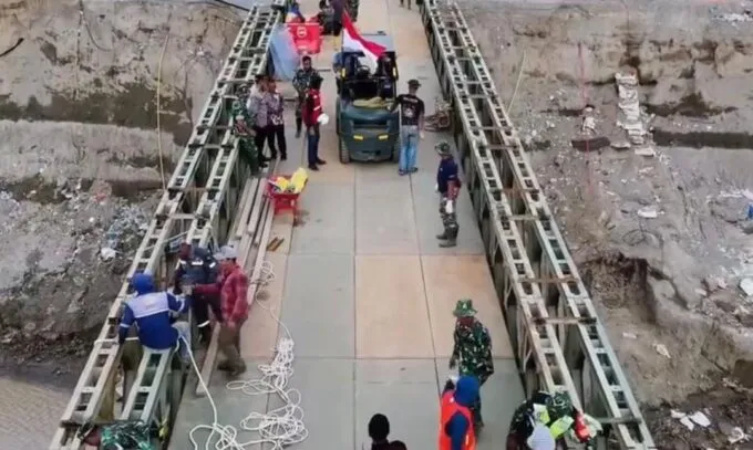 Kendaraan Besar Dilarang Melintas di Jembatan Bailey Kuta Blang Mulai Besok