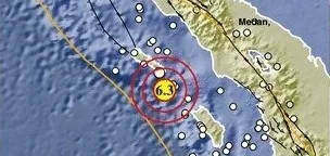 Gempa M6,4 Guncang Sinabang, BMKG Catat Satu Kali Gempa Susulan