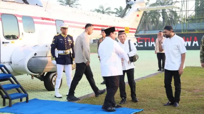 Prabowo Shalat Idul Fitri di Aceh Tamiang