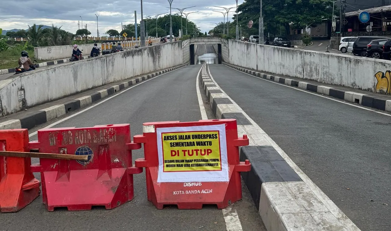 5 Hari Ditutup, Warga Keluhkan Lambatnya Penanganan Underpass Beurawe