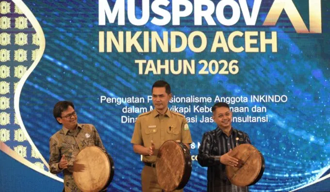 Sekda Aceh Buka MUSPROV XI INKINDO Aceh 2026