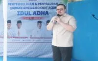 Demokrat Aceh Bagikan Daging Qurban untuk Masyarakat dan Panti Asuhan