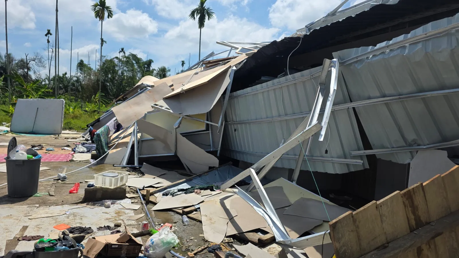 58 Huntara di Aceh Utara Rusak Akibat Angin Kencang