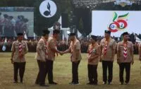 Sekda Aceh Terima Lencana Melati, Penghargaan Tertinggi Gerakan Pramuka