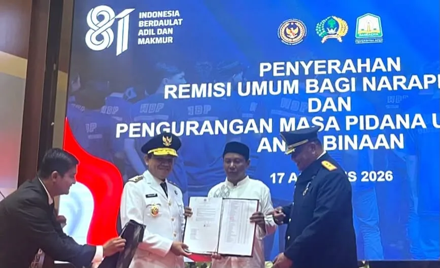 4.833 Warga Binaan Aceh Terima Remisi HUT RI
