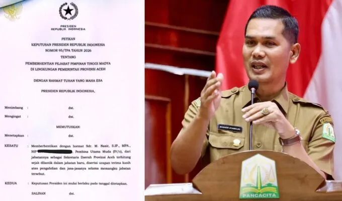 Diusul Mendagri, Prabowo Berhentikan M. Nasir sebagai Sekda Aceh